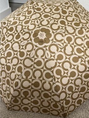COACH Umbrella-  Taupe and Cream
